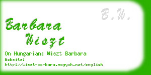 barbara wiszt business card